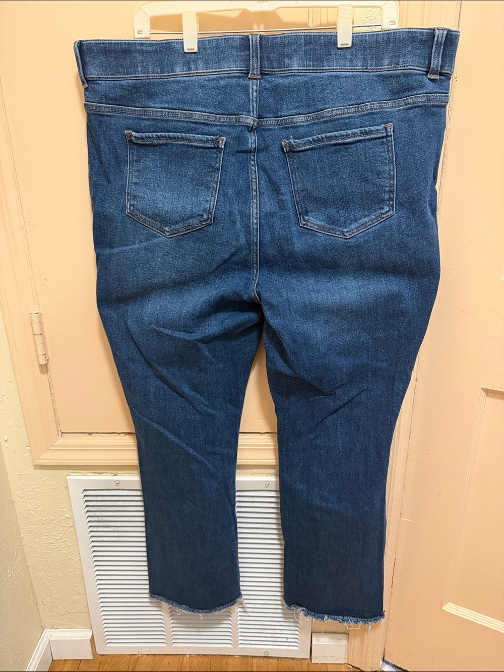 Universal Standard Dark Blue Bootcut Jeans with Raw Hem - Picture 5 of 6